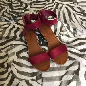 Maroon Red Shoes Rock and Candy Bordeaux Sandals